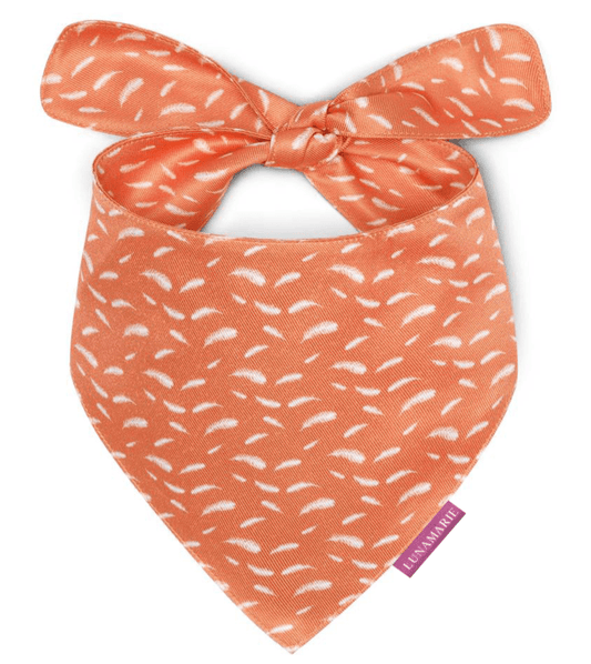 Orange Feathers Bandana - LunaMarie